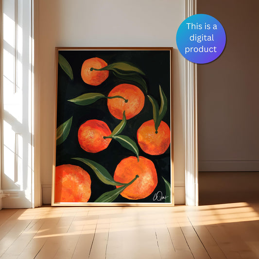 Orange Kitchen Wall Art Printable – Fresh Citrus Digital Download Home Decor